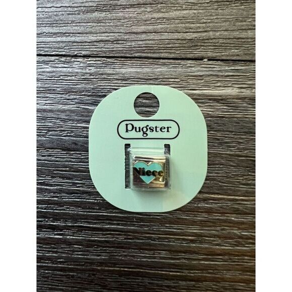 New In Package‎ Pugster Italian Niece Charm 9mm Bracelet Link - Picture 1 of 1